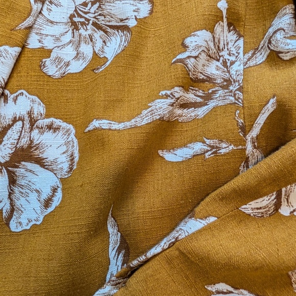 ZARA Dark Mustard Floral Print Blazer - Picture 6 of 10